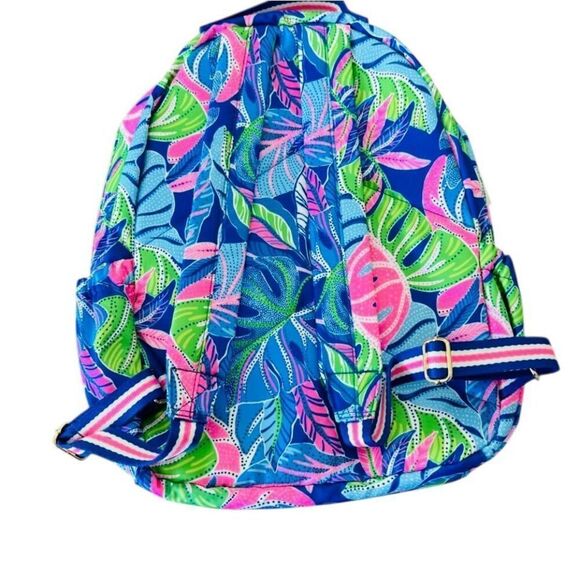 NWT Lilly Pulitzer Backpack Blue Grotto Beleaf - Picture 2 of 8